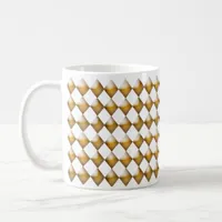 Mug - Golden 3d Diamonds