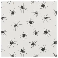 Creepy Black and White Spider Pattern Fabric