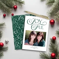 Budget Green Christmas Pattern Joyful Photo