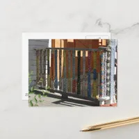 Yarn Bombed Abandoned House in Iowa Postcard