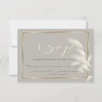 Feathery Pampas Grass RSVP Card