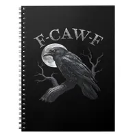 Crow F-Caw-F Funny Bird Moon Retro Classic Notebook