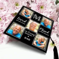 In Loving Memory Personalized 5 Photo Memorial Graduation Cap Topper