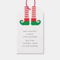 Elf Merry Christmas Gift Tags