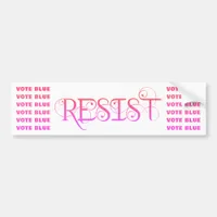 Resist in Pink Bumper Sticker