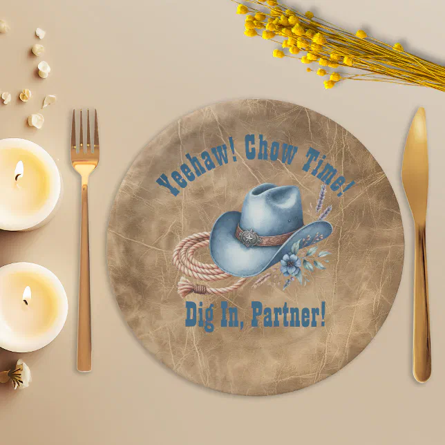 Wild West Cowboy Birthday Paper Plates