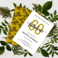 60 and Fabulous 60th Birthday Invitation