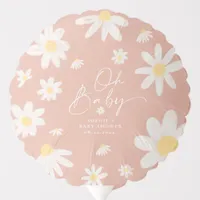 Pink Daisy Flower Baby Shower Balloon