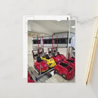 Cute Colorful Carts in Liminal Mall Space Postcard
