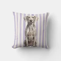 Weimaraner Dog Watercolor Pillow