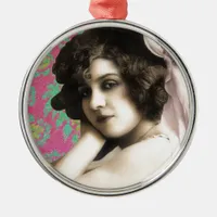 Vintage Woman Metal Ornament