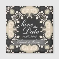 Exotic Modern Tribal Save the Date Wedding Magnet