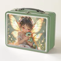 Fairy and Dragon | Chibi Anime Fairy Tale Metal Lunch Box