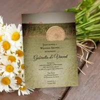 Farm Hay Bales Country Wedding Shower Invitation