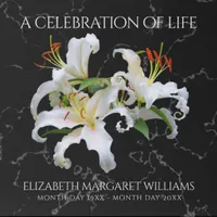 EO Elegant White Oriental Lilies Celebration of Life