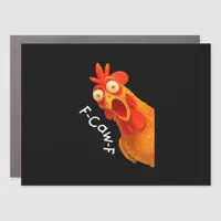 Gothic Humor Funny F-Caw-F Crow Car Magnet