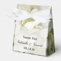 White Hydrangea Floral Wedding Favor Boxes