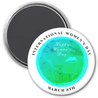 International Women's Day 8th March Colorful Magnet