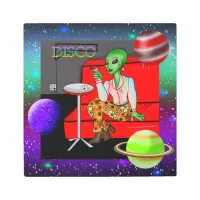 1970's Retro Extraterrestrial in Disco Lounge Metal Print