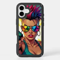 LGBT Lesbian Mohawk Uppercut Pop Art iPhone 16 Plus Case