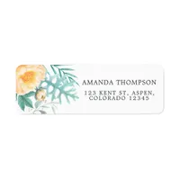 Tropical Mint Floral Label