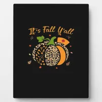 It’s Fall Y’all Pumpkin Leopard Nurse Halloween  Plaque
