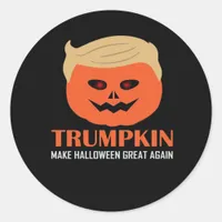 Trumpkin Make Halloween Great Again Funny Spooky P Classic Round Sticker