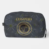 Dark Zodiac Astrology: Pisces Black Gold Name Dopp Kit