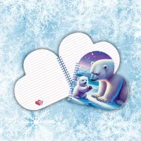 Mommy Polar Bear with Cub | Notebook