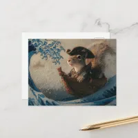 Adorable Fantasy Pirate Squirrel Postcard