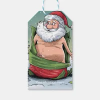 Funny Dirty Santa Christmas Collection Gift Tags