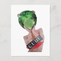 Surreal Sexy Gemstone Lady Collage  Postcard