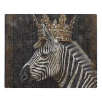 Adorable Zebra in a Crown Jigsaw Puzzle