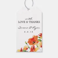 Summer Golden Poppy Wedding Gift Tags