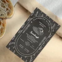 Rustic Black Sourdough Bread Cottage Law Label