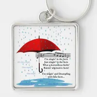 Raining Alternative Facts Premium Sq Keychain