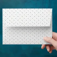 Christmas snowflakes and dots pattern envelope