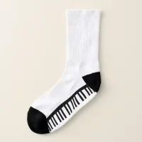 Piano Keys Musical Instrument Musician Black White Socks