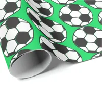 Soccer Football Patterned Birthday Party  Wrapping Paper