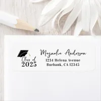 2025 Graduation Cap Return Address Labels