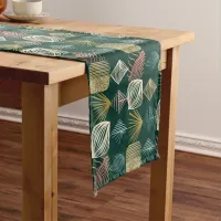 Bold Caribbean Tribal Mudcloth: Boho Teal Short Table Runner