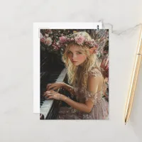 Fairy Playing Piano Postcard