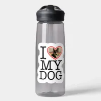 I Love My Dog Personalized Water Bottle