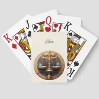 Libra Scales Zodiac Minimalist Jumbo Poker Cards