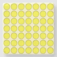 Stone Coaster - Yellow Dots