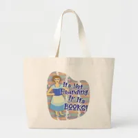 Fun Book Hoarder Housewife Retro Kitsch Large Tote Bag