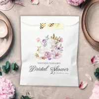 Elegant Floral Teapot Bridal Shower Tea Party Favor Bag