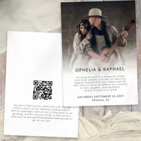 Photo Overlay QR Code Script Boho Wedding Save The Date