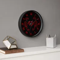 Romantic, Delicate Goth Heart Clock