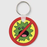 No Monsters Sign Keychain